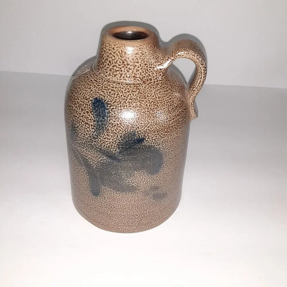 Maple City Pottery Jug Handmade Stoneware 5x5x8 Japandi Masculine